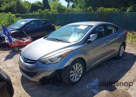 2014 Hyundai Elantra Se из США, поврежденный, VIN KMHDH4AE3EU123833